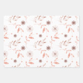 クリスマスホリデーバラ葉金ゴールドアンドスターズ ラッピングペーパーシート (正面3)