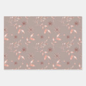 クリスマスホリデーバラ葉金ゴールドアンドスターズ ラッピングペーパーシート (正面2)