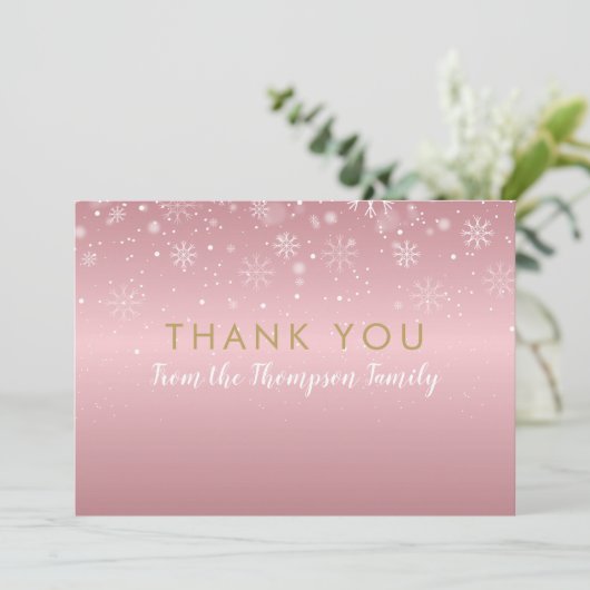 クリスマスホリデーバラ金ゴールドスノーフレークサンキュー サンキューカード (スタンド正面)