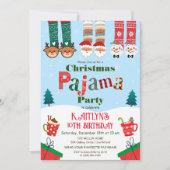 クリスマスホリデーパジャマパーティー 招待状 (正面)