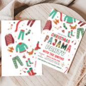 クリスマスホリデーパジャマパーティー 招待状