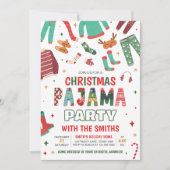 クリスマスホリデーパジャマパーティー 招待状 (正面)