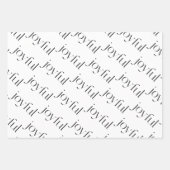 クリスマスホリデーパターンスカンジナビアスタイル ラッピングペーパーシート (正面)