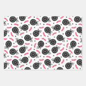 クリスマスホリデーパターンスカンジナビアスタイル ラッピングペーパーシート (正面)