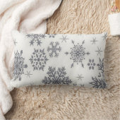 クリスマスホリデーパターンスノーフレーク枕 ランバークッション (ブランケット)