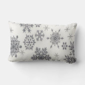 クリスマスホリデーパターンスノーフレーク枕 ランバークッション (裏面)