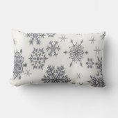 クリスマスホリデーパターンスノーフレーク枕 ランバークッション (正面)
