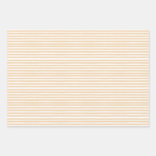 クリスマスホリデーパターンピンクの木と星 ラッピングペーパーシート (正面2)