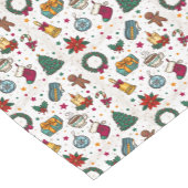 クリスマスホリデーパターン ショートテーブルランナー (コーナー)