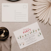 クリスマスホリデーパモダンーティ インビテーションポストカード