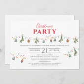 クリスマスホリデーパモダンーティ 招待状 (正面/裏面)