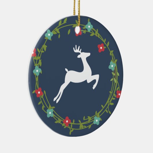 クリスマスホリデーパーソナライズされたオーナメント セラミックオーナメント (右)