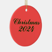 クリスマスホリデーパーソナライズされたオーナメント セラミックオーナメント (右)