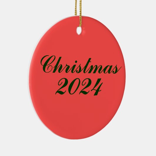 クリスマスホリデーパーソナライズされたオーナメント セラミックオーナメント (右)