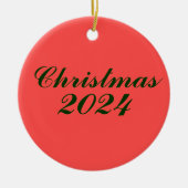 クリスマスホリデーパーソナライズされたオーナメント セラミックオーナメント (正面)