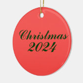 クリスマスホリデーパーソナライズされたオーナメント セラミックオーナメント (左)