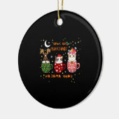 クリスマスホリデーパーティギフトユニコーンサンタハット セラミックオーナメント (左)