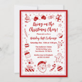 クリスマスホリデーパーティギフト交換招待状 シーズンカード (正面)