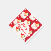 クリスマスホリデーパーティサンタクロースレッド スタンダードカクテルナプキン (角)