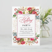 クリスマスホリデーパーティディナー招待状 招待状 (スタンド正面)