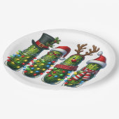 クリスマスホリデーパーティディルピクルス紙プレート ペーパープレート (アングル)