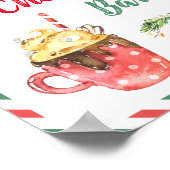 クリスマスホリデーパーティホットチョコレートココアバー ポスター (角)