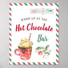 クリスマスホリデーパーティホットチョコレートココアバー ポスター