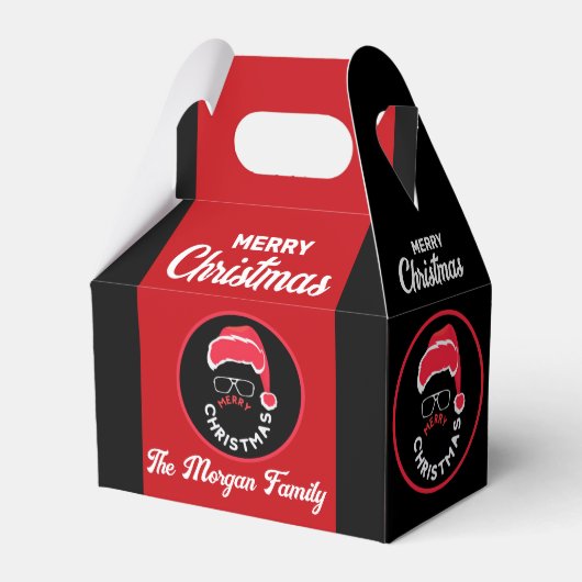 クリスマスホリデーパーティレッドブラック フェイバーボックス (正面サイド)