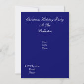 クリスマスホリデーパーティレッドブルーギフトボックスボール 招待状 (裏面)