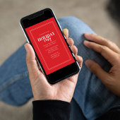 クリスマスホリデーパーティレッド素朴バッファロープレイド 招待状