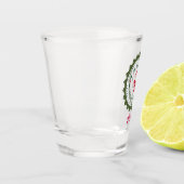 クリスマスホリデーパーティーかわいい漫画サンタ ショットグラス (左)