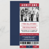 クリスマスホリデーパーティーのチケット招待状の写真 招待状 (正面/裏面)