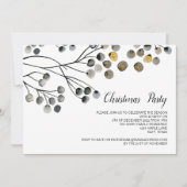 クリスマスホリデーパーティーウエレガントィンターお祝い 招待状