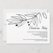 クリスマスホリデーパーティーウエレガントィンターお祝い 招待状 (正面)