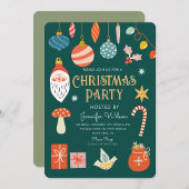 クリスマスホリデーパーティーオーナメント&ライト 招待状