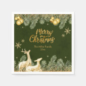 クリスマスホリデーパーティートナディアアンドスノーフレーク スタンダードカクテルナプキン (正面)