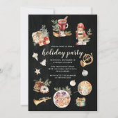 クリスマスホリデーパーティーフェスティバルくるみクラッカーディナー 招待状 (正面)