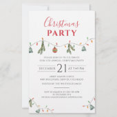 クリスマスホリデーパーティー企業のイベント招待状 便箋 (正面)