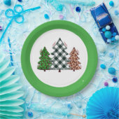 クリスマスホリデーパーティー供給クリスマスツリー ペーパープレート (パーティー)