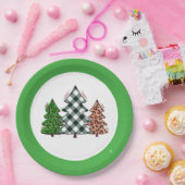 クリスマスホリデーパーティー供給クリスマスツリー ペーパープレート (パーティー)