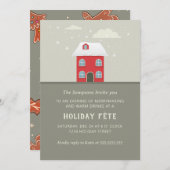 クリスマスホリデーパーティー招待状カード 招待状 (正面/裏面)