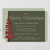 クリスマスホリデーパーティー招待状ツリーデザイン1 招待状 (正面/裏面)