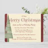 クリスマスホリデーパーティー招待状ツリーデザイン1 招待状 (スタンド正面)