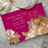 クリスマスホリデーパーティー招待状フローラ金ゴールド シーズンカード