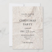 クリスマスホリデーパーティー招待状ブラック&ホワイト シーズンカード (正面)