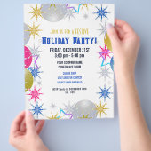 クリスマスホリデーパーティー招待状 チラシ (手)