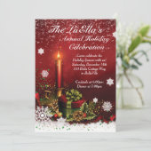 クリスマスホリデーパーティー招待状 招待状 (スタンド正面)