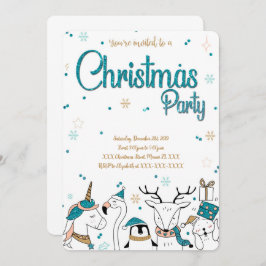 クリスマスホリデーパーティー招待状 招待状