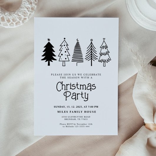 クリスマスホリデーパーティー招待状 招待状