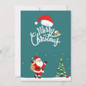 クリスマスホリデーパーティー編集可能印刷可能 招待状 (正面)